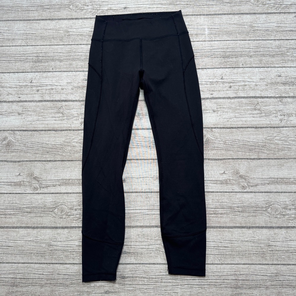 Lululemon Pants Women's 6 Black High Rise Leggings Yoga Gym Athletic Sportswear